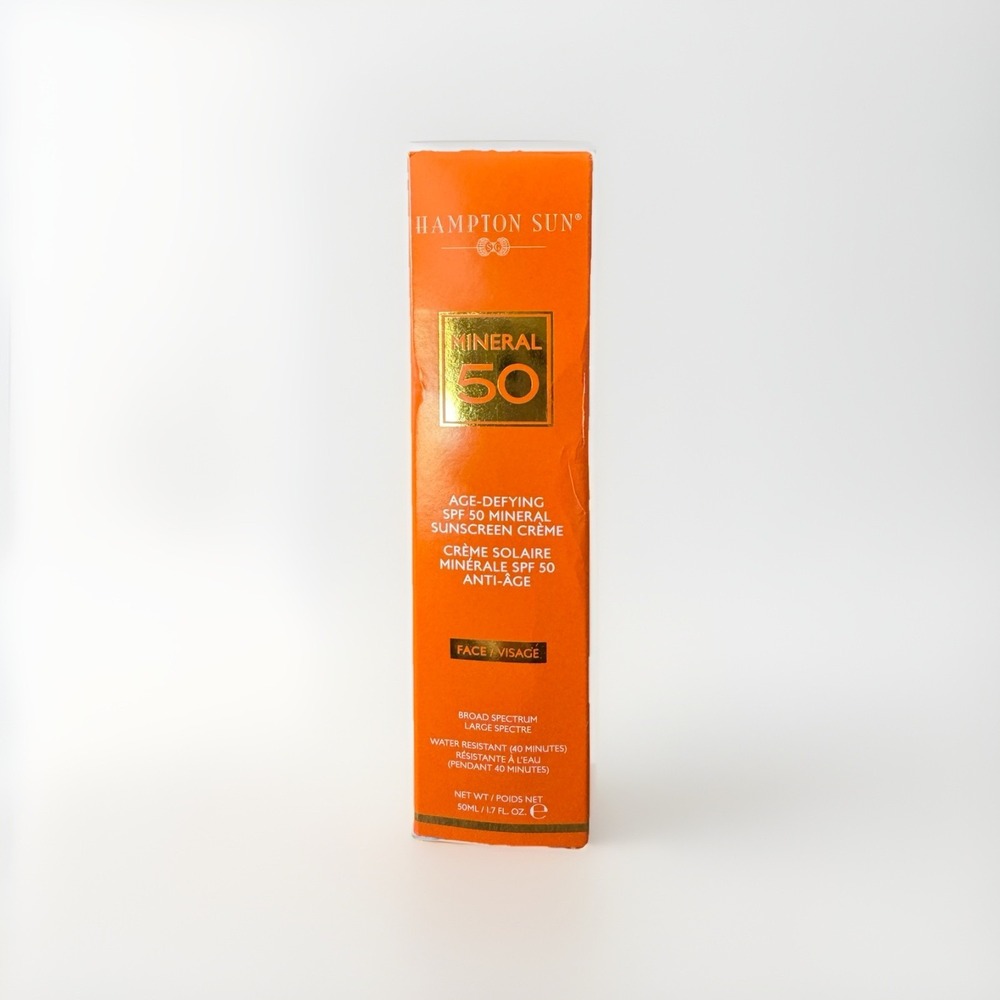 HAMPTON SUN AGE-DEFYING SPF 50 MINERAL SUNSCREEN CREME FOR FACE 1.7 OZ 09/26